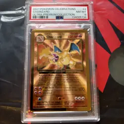 PSA 8 Gold Metal Charizard Pokemon Celebrations Ultra Premium Collection UPC #4 - Image 1