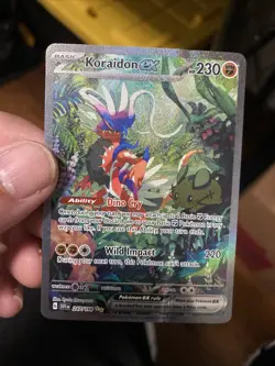 Pokemon Koraidon EX 247/198 Full Art Holo Special Illustration Rare Damaged - Image 5
