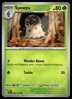 Spewpa #006/191 SV08: Surging Sparks Pokemon - Image 1
