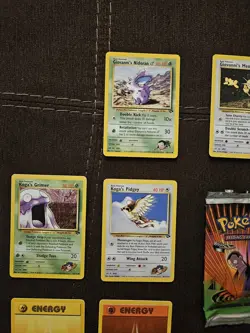 Empty Giovanni Wrapper, NM 12 Cards 2000 Gym Challenge Pokemon TCG Card Lot - Image 2