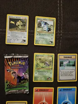 Empty Giovanni Wrapper, NM 12 Cards 2000 Gym Challenge Pokemon TCG Card Lot - Image 3
