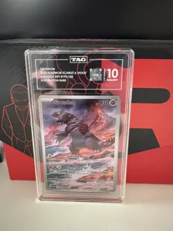 Pokemon TCG Groudon Paradox Rift 199/182 Holo Illustration Rare TAG 10 GM Graded - Image 3