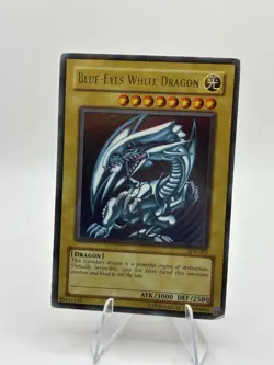 YuGiOh TCG: Blue-Eyes White Dragon SDK-001 - Played With. Back Damage - Image 1