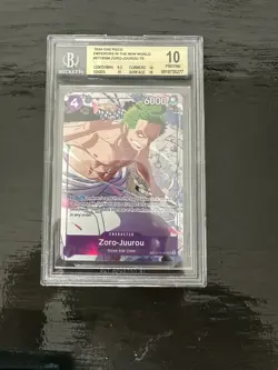 2024 ONE PIECE OP09-EMPERORS IN THE NEW WORLD TREASURE RARE ZORO-JUUROU BGS 10 - Image 1
