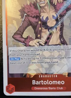 Bartolomeo OP15-014 Foil Rare Adventure On Kami's Island One Piece Card Game - Image 4