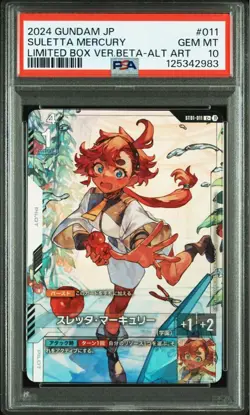 Gundam Card Game Beta Edition Sletta Mercury Parallel PSA10 - Image 1