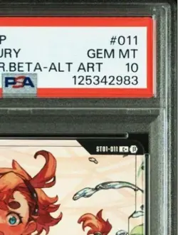 Gundam Card Game Beta Edition Sletta Mercury Parallel PSA10 - Image 4