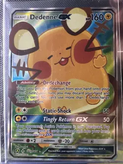 Dedenne GX 195a/214 NM Alternate Full Art Promo Pokemon Card NM - Image 1