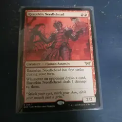 YuGiOh Razor Tribe Thorn Head English Rare Trading Card Play Use - Image 1