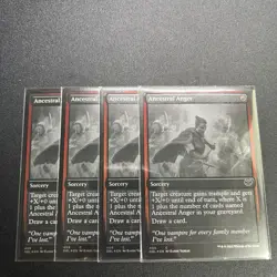 MTG Ancestors Anger Silver Screen Foil Trading Card Playable - Image 1