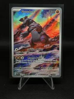 Pokemon Groudon 199 182 Illustration Rare Near Mint Paradox Rift - Image 1