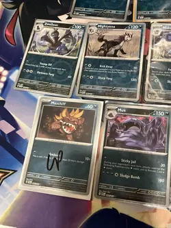 Pokemon TCG Lot of 10 Reverse Holo Darkness Type Pokemon Scarlet And Violet NM - Image 2