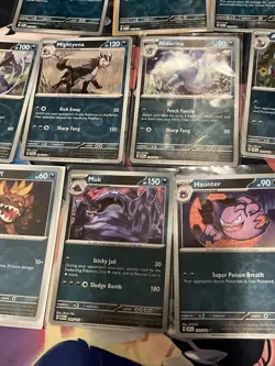 Pokemon TCG Lot of 10 Reverse Holo Darkness Type Pokemon Scarlet And Violet NM - Image 3