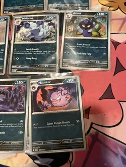 Pokemon TCG Lot of 10 Reverse Holo Darkness Type Pokemon Scarlet And Violet NM - Image 4