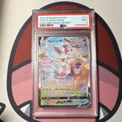 Pokemon TCG - Sylveon VMAX 212/203 Evolving Skies Secret Rare PSA 9 Rapid Strike - Image 1