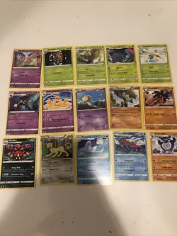 Pokemon TCG Lot of 15 Non Holo Rares from Various Sets Random - Good Condition - Image 1