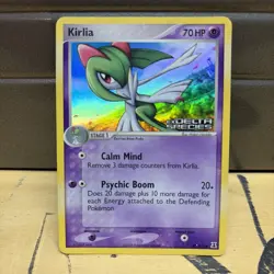 Pokemon TCG Kirlia EX Delta Species 47/113 Reverse Holo Uncommon - LP B - Image 1