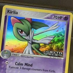 Pokemon TCG Kirlia EX Delta Species 47/113 Reverse Holo Uncommon - LP B - Image 2