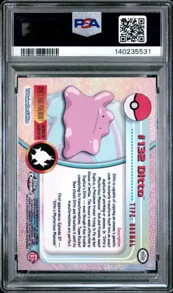 2000 TOPPS CHROME POKEMON T.V. #132 DITTO PSA 10 GEM MINT MODERN GRADE STUNNER - Image 2