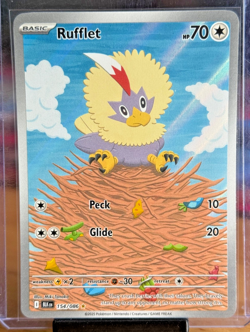 Pokemon Rufflet 154/086 Sv: Black Bolt IR Illustration Rare - LP++ condition - Image 1