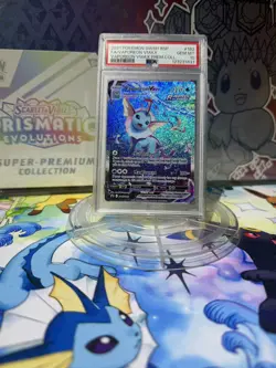 2021 POKEMON SWSH BLACK STAR PROMO #182 FULL ART/VAPOREON VMAX PSA 10 - Image 3