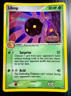 Lileep 52/108 Power Keepers Reverse Holo Stamped Pokemon TCG - Image 1