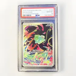 Pokemon: PSA 10: Bulbasaur 133/132 Me01: Mega Evolution Illustration Rare Holo - Image 1