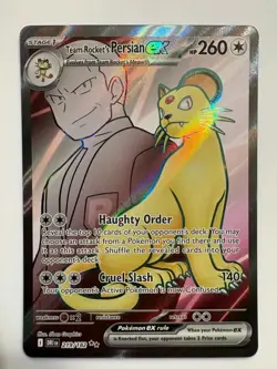Team Rocket's Persian ex (Ultra Rare) 219/182 Pokemon Destined Rivals NM - Image 2