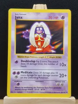 Pokemon 1999 WOTC Base Set Shadowless Jynx 31/102 - Near Mint - Image 1