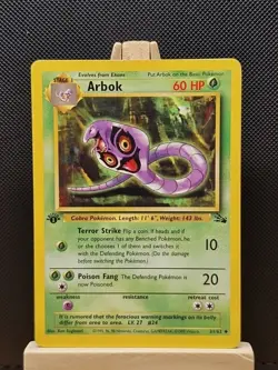 Pokemon 1999 WOTC 1st Edition Fossil Arbok 31/62 - Light Play - Image 1
