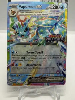 Pokemon Vaporeon EX 023/131 Prismatic Evolutions Stamp Promo Sealed - Image 1