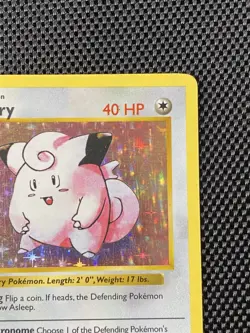 Clefairy HP Base Set Holo Rare Shadowless 5 Vintage Pokemon 5/102 WOTC 1999 - Image 3