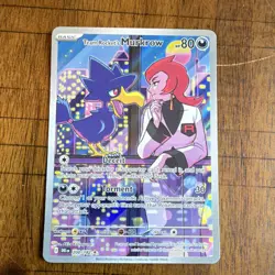 Pokemon TCG Team Rocket's Murkrow Full Art Holo 200/182 Destined Rivals 80 HP - Image 1