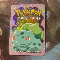 Pokemon Bulbasaur Vintage Vending Rare HOLO Prism Sticker 2000 Nintendo - Image 1