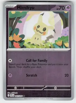 Mimikyu 042/094 Common Phantasmal Flames Pokemon Reverse Holo Near Mint - Image 1