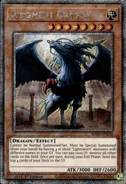 Judgment Dragon - Platinum Secret Rare 1st Edition RA03-EN196 - NM - YuGiOh - Image 1
