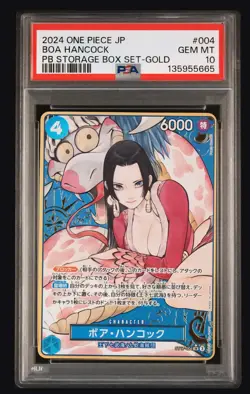 2024 ONE PIECE JPN PREMIUM BOOSTER STORAGE BOX SET GOLD BOA HANCOCK PSA 10 - Image 1