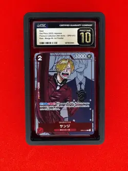 CGC 10 PRISTINE Sanji Manga Art OP01-013 25th Anniversary One Piece Japanese - Image 1