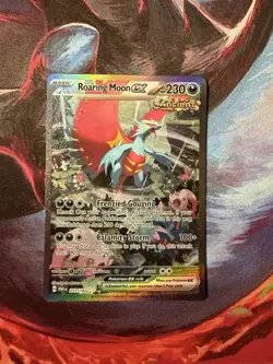 Roaring Moon EX 251/182 Paradox Rift Holo SIR Pokemon TCG Card NM Condition - Image 1
