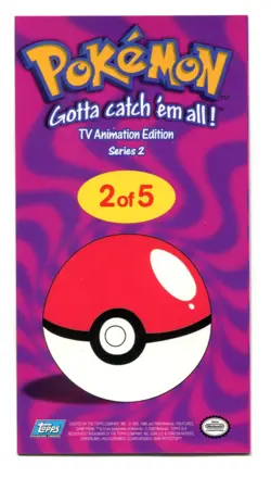 Pokemon Topps 2000 TV Animation Series 2 Jumbo Card #2 of 5 - Image 2