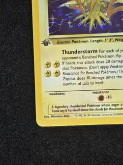 Zapdos 15/62 Fossil Holo 1st Edition WOTC 1999 Pokemon Card - Image 4