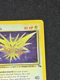 Zapdos 15/62 Fossil Holo 1st Edition WOTC 1999 Pokemon Card - Image 5
