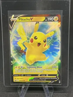 ⚡Pokemon TCG Card Pikachu V Black Star Promo Holo SWSH198 Near Mint - Mint!⚡ - Image 1