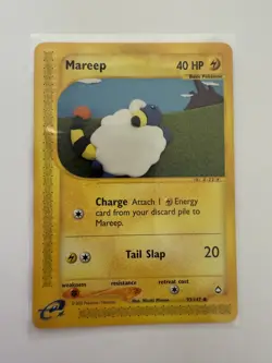 Pokemon TCG - Mareep Aquapolis 93/147 - Regular Common Card - NM/Excellent - Image 1