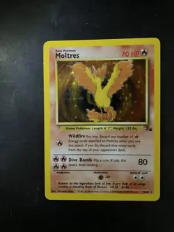 1999 Pokemon Fossil Holo Moltres 12/62 Rare Vintage WOTC Card Original - Image 1