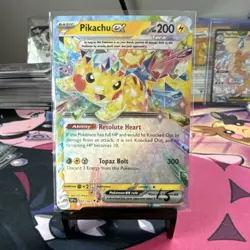 Pokemon Pikachu ex Double Rare 057/191 Sv08 Surging Sparks Full Art Holo 200HP - Image 1