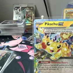 Pokemon Pikachu ex Double Rare 057/191 Sv08 Surging Sparks Full Art Holo 200HP - Image 3