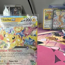 Pokemon Pikachu ex Double Rare 057/191 Sv08 Surging Sparks Full Art Holo 200HP - Image 4
