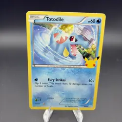 Pokemon TCG Mcdonalds 25th Anniversary Totodile 18/25 Regular Stamped Promo NM - Image 1
