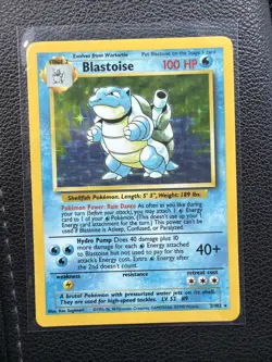 POKEMON TCG - BLASTOISE - 2/102 - HOLO RARE - BASE SET UNLIMITED MP CONDITION - Image 1